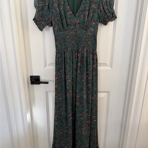 Hill House Nap Dress Green Floral Dress